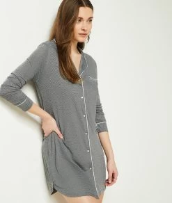 Chemise De Nuit à Manches Longues -Chic Lingerie Soldes 652460402 c
