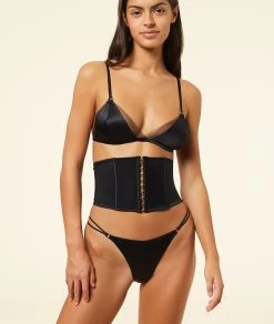 Triangle Sans Armatures En Soie Détails Tulle -Chic Lingerie Soldes 652771005 c