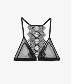 Triangle Sans Armatures En Tulle Dos Dentelle -Chic Lingerie Soldes 652776705 d
