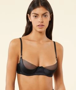 Soutien-gorge à Coques Fines En Tulle Et Soie