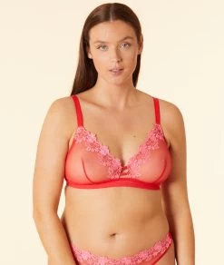 Triangle Sans Armatures En Tulle Brodé -Chic Lingerie Soldes 653801990 b