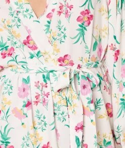 Déshabillé Court Fleuri -Chic Lingerie Soldes 653894090 b