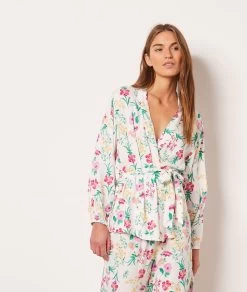 Déshabillé Court Fleuri