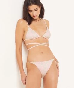 Bikini Fleuri Ficelle à Nouer -Chic Lingerie Soldes 654034906 c