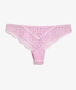 Tanga En Dentelle Rose -Chic Lingerie Soldes 654045370 d