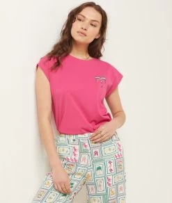 T-shirt Manches Courtes Imprimé -Chic Lingerie Soldes 654064571 6