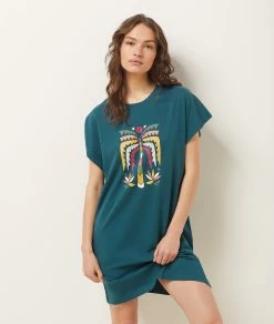 Chemise De Nuit Imprimé Palmier -Chic Lingerie Soldes 654064845 6