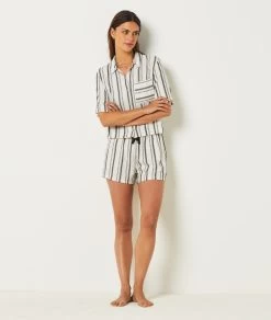 Chemise De Pyjama Rayée -Chic Lingerie Soldes 654066406 6