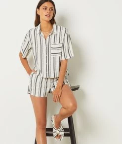 Chemise De Pyjama Rayée