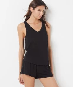 Débardeur De Pyjama 100% Lin -Chic Lingerie Soldes 654067005 b