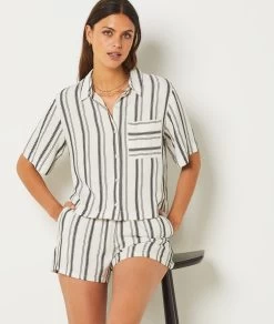 Short De Pyjama Rayé -Chic Lingerie Soldes 654067106 6