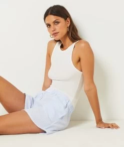 Short De Pyjama En Coton Mélangé -Chic Lingerie Soldes 654068020 c