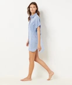 Chemise De Nuit En Lin Mélangé -Chic Lingerie Soldes 654068120 c