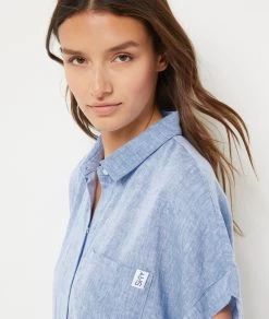 Chemise De Nuit En Lin Mélangé