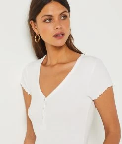 T-shirt Côtelé -Chic Lingerie Soldes 654070101 c