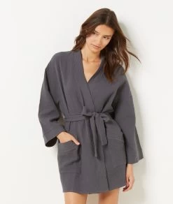 Déshabillé Uni 100% Coton -Chic Lingerie Soldes 654070804 c