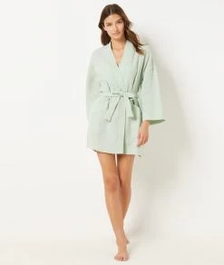 Déshabillé Uni 100% Coton -Chic Lingerie Soldes 654070846 6