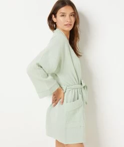 Déshabillé Uni 100% Coton -Chic Lingerie Soldes 654070846 c