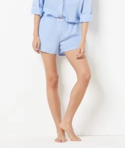 Short De Pyjama En Lin Mélangé -Chic Lingerie Soldes 654071620 c