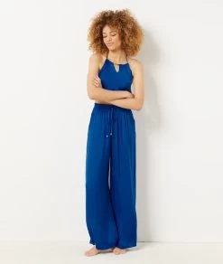 Pantalon De Pyjama Satiné Coupe évasée 9 Pantalon De Pyjama Satiné Coupe évasée -Chic Lingerie Soldes 654073023 6