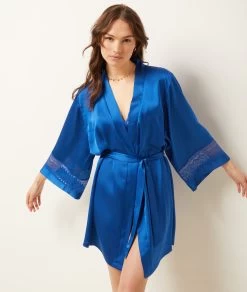 Déshabillé Satiné Détails Dentelle -Chic Lingerie Soldes 654078623 6