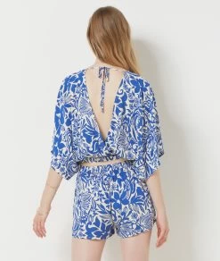 T-shirt Crop Top Imprimé -Chic Lingerie Soldes 654078723 a