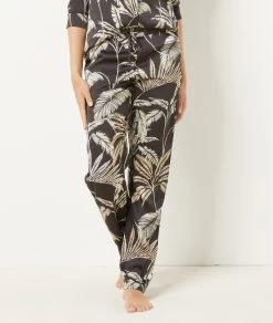 Pantalon De Pyjama Satiné Imprimé Coupe Droite -Chic Lingerie Soldes 654083705 6