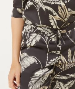 Pantalon De Pyjama Satiné Imprimé Coupe Droite -Chic Lingerie Soldes 654083705 b