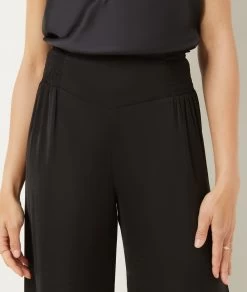 Pantalon Satiné Coupe évasée 10 Pantalon Satiné Coupe évasée -Chic Lingerie Soldes 654084005 b