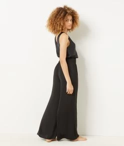 Pantalon Satiné Coupe évasée