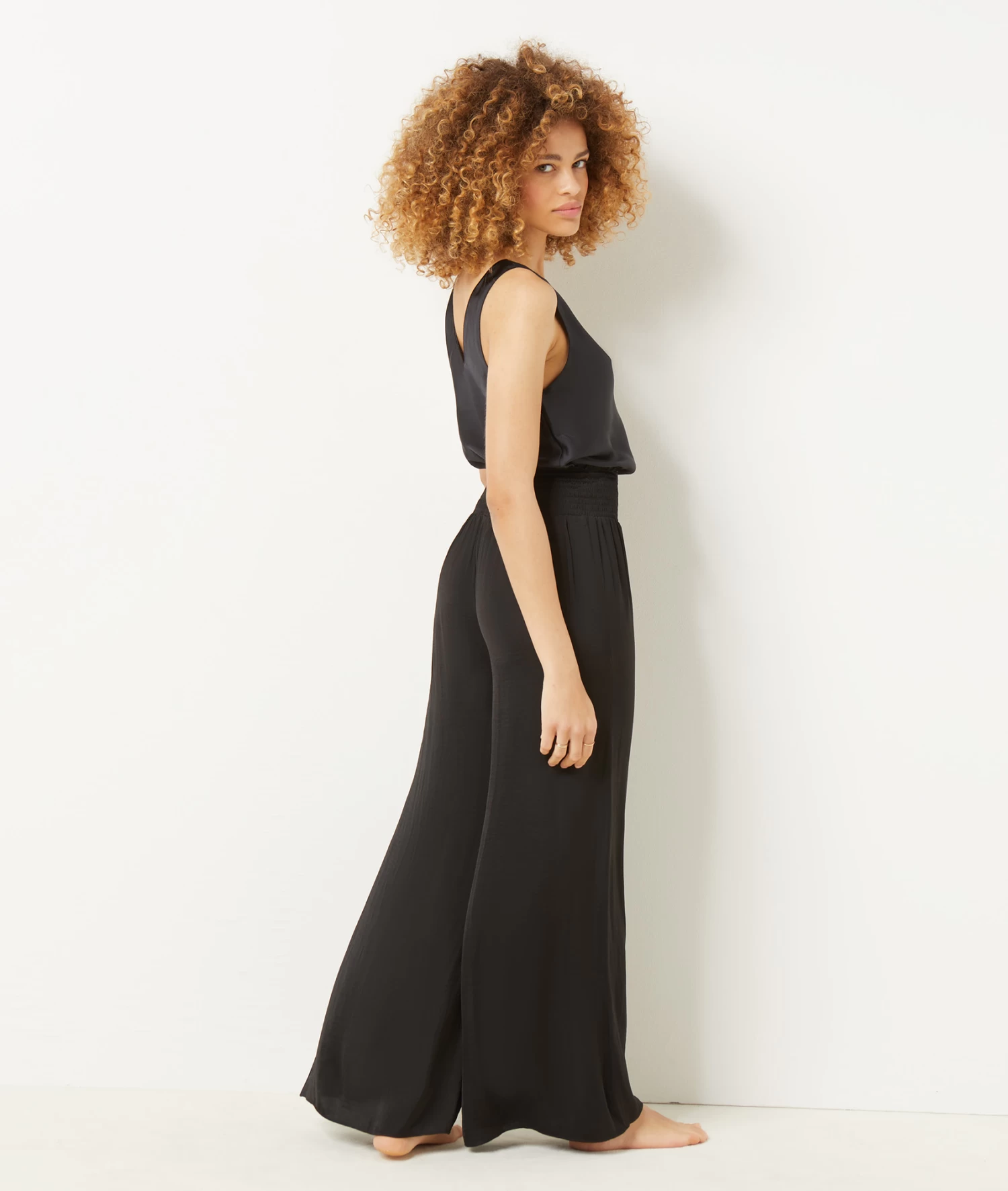 Pantalon Satiné Coupe évasée 3 Pantalon Satiné Coupe évasée