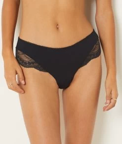 Hipster En Microfibre Et Dentelle -Chic Lingerie Soldes 654121505 6