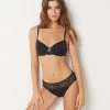 Tanga Microfibre Et Dentelle -Chic Lingerie Soldes 654121605 x