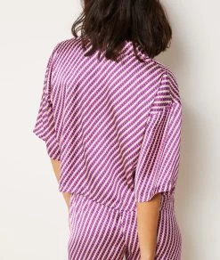 Chemise De Pyjama Satinée -Chic Lingerie Soldes 654253813 a